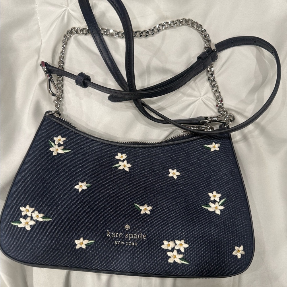 Kate Spade Navy Floral Shoulder Bag
